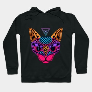 Geometric Cat Hoodie